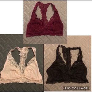 Three bralette bundle